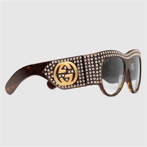 occhiali gucci con strass|farfetch Gucci occhiali.